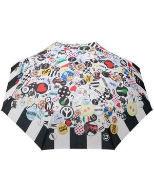 Moschino Accessoires ,Veelkleurig ,Polyester Openclose Printed Umbrella - Meerkleurig