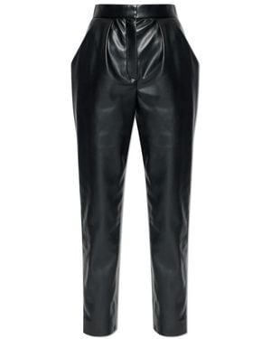 Balmain Broeken ,Zwart ,Leather Broeken
