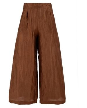 Akep Wide Trousers - Brown