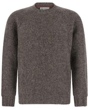 Brunello Cucinelli Kaschmir-Seiden-Pullover - Grau