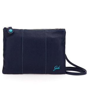 Gabs Blaue Leder Beyonce Clutch Mit Verstellbarem Riemen