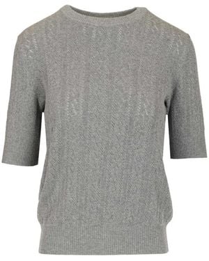Lisa Yang Round-Neck Knitwear - Gray