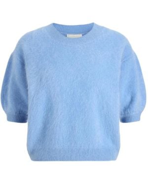 Lisa Yang Geborstelde Kasjmier Trui Met Ronde Hals - Blauw
