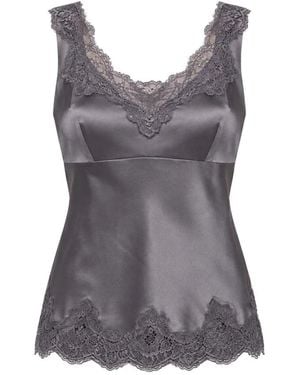 Dolce & Gabbana Tops ,Grijs ,Katoen Mouwloze Top