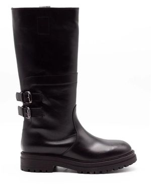Julie Dee High Boots - Black