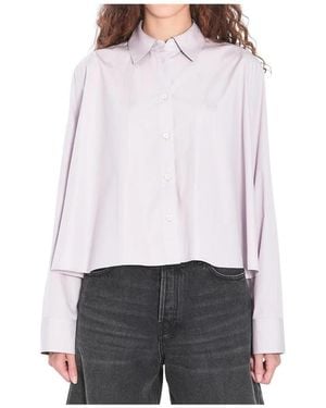 Loewe Anagram Detail Contrasting Collar Shirt - Wit