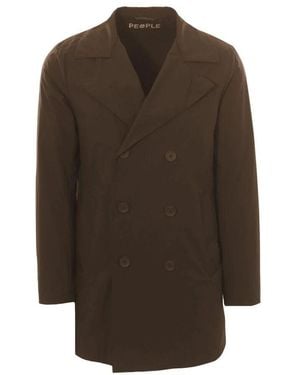 People Of Shibuya Double-Breasted Coats - Brown