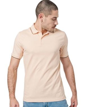 Guess Slim Fit Baumwoll-Poloshirt - Natur