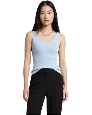 Jacqueline De Yong V-Neck Knitwear - Blue