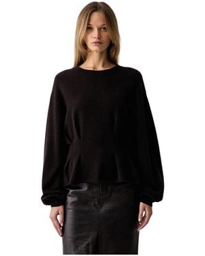Gestuz Round-Neck Knitwear - Nero