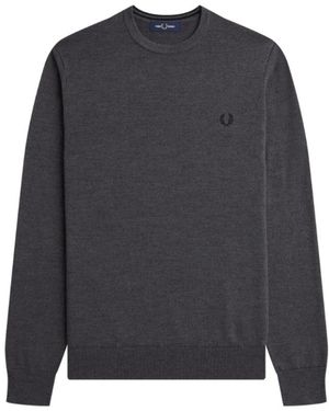 Fred Perry Round-Neck Knitwear - Grey