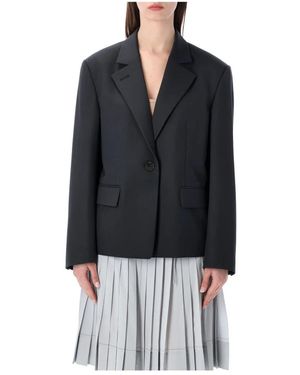 Low Classic Taillierter Blazer - Schwarz