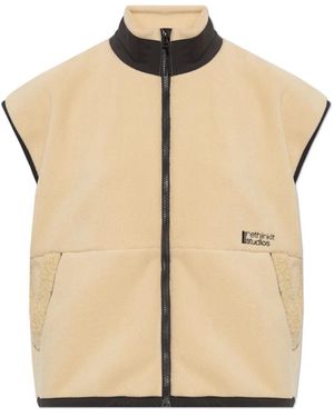 Rethinkit Studios Jassen ,Fleece Vest Met Een Opstaande Kraag - Naturel