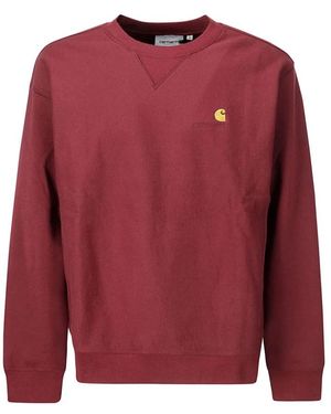 Carhartt Hoodies & Sweatvesten ,Rood ,American Script Sweatshirt