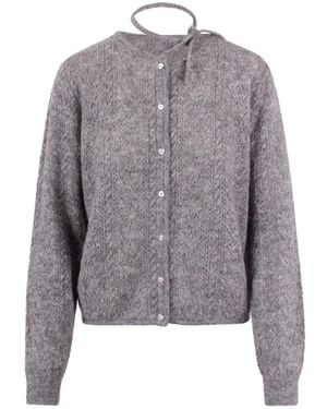 Marco Rambaldi Truien & Vesten ,Grijs ,Amorous Braid Cardigan