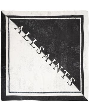 AllSaints Script Seidenschal - Schwarz