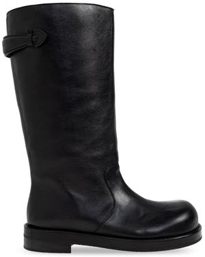 Acne Studios Schoenen ,Zwart ,Leer Leren Laarzen