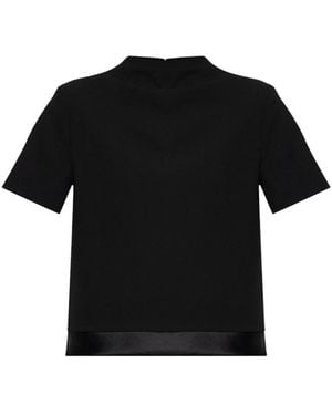 Jil Sander Woll-Oberteil Mit Kurzen Ärmeln - Schwarz