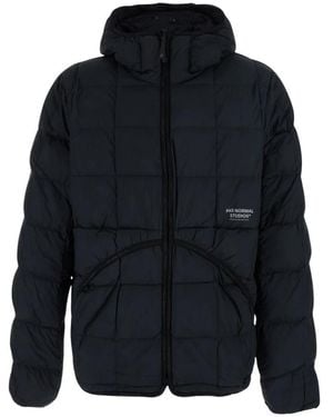 Pas Normal Studios Jassen ,Zwart ,Leer Off-Race Down Liner Jacket - Blauw