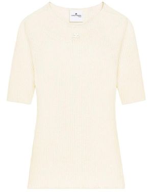 Courreges Round-Neck Knitwear - White