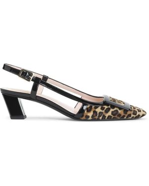 Roger Vivier Nude Pantoffels Chic Comfortabel Stijlvol - Metallic
