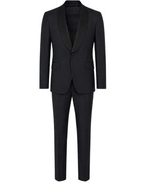 Franzese Collection Single Breasted Suits - Nero