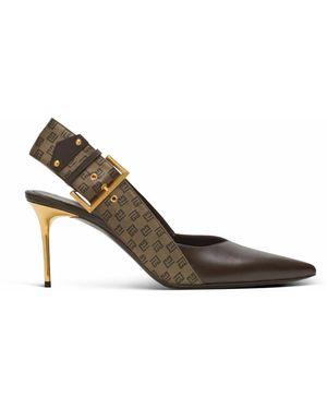 Balmain Monogram Ruby Slingback - Metallic