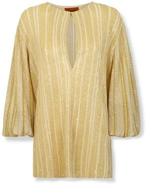 Missoni Round-Neck Knitwear - Amarillo