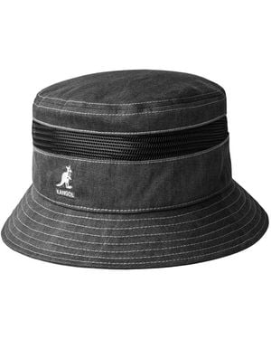 Kangol Gedistilleerde Katoenen Mesh Bucket - Zwart