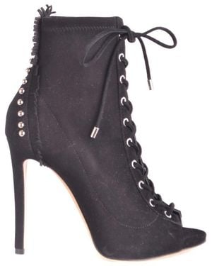 Ninalilou Schwarze Stiletto Stiefeletten Für Frauen