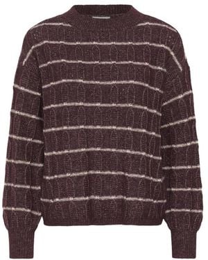 Kaffe Ronde Hals Gebreid - Bruin