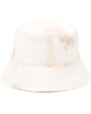 Our Legacy Ivory Bloom Ethereal Veil Bucket Hat - Naturel