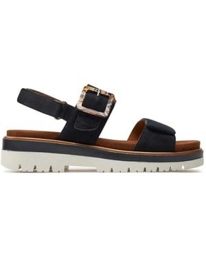 Ara Flat Sandals - Black