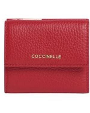 Coccinelle Metallic Soft Wallet - Rood