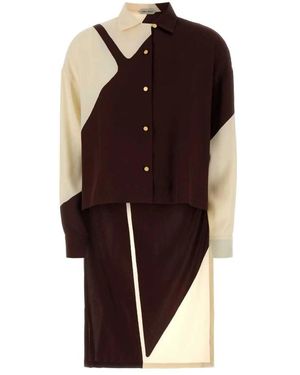 Alberta Ferretti Kleedjes ,Veelkleurig ,Camicia - Rood