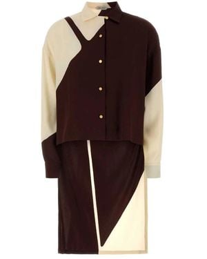 Alberta Ferretti Shirt Dresses - Red