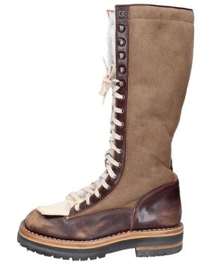 Moma Lace-Up Boots - Brown