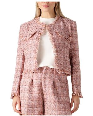 Notre-v Jassen ,Roze ,Polyester Elegante Roze Blazer Fabiana Stijl