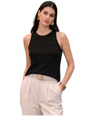 Akep Sleeveless Tops - Black