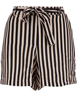 Zusss Streep Short Met Riem - Zwart