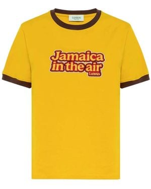 Laneus Tops ,Geel ,Katoen Jersey T-Shirt