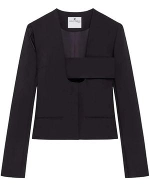 Courreges Cut-Out Blazer Jas - Blauw