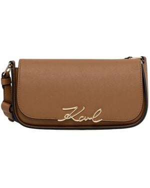 KARL LAGERFELD K/Signature Small Umhängetasche - Braun