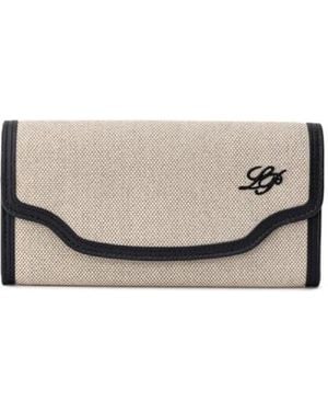 Loro Piana Canvas Geldbörsen Und Kartenhalter - Weiß