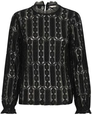 Cream Blouses - Black