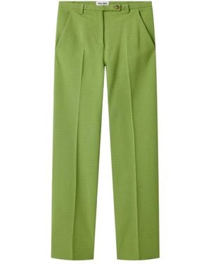 Miu Miu Straight Trousers - Verde