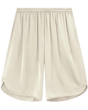 Frankie Shop Nelis Seiden-Bermudashorts - Natur