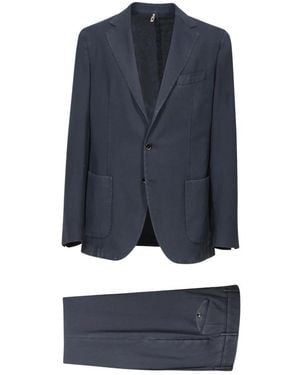 Dell'Oglio Single Breasted Suits - Blue