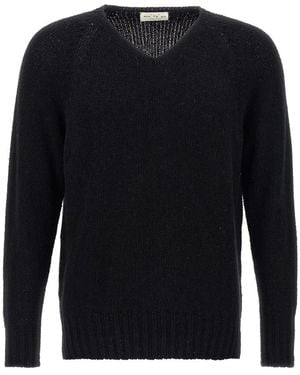 Ma'ry'ya V-Neck Knitwear - Black