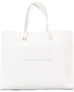 Elisabetta Franchi Tote Bags - Blanco